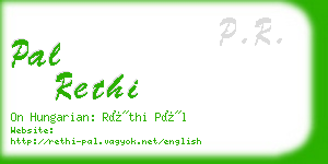 pal rethi business card